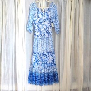 NWT Anthropologie Fig & Flower Maxi Dress